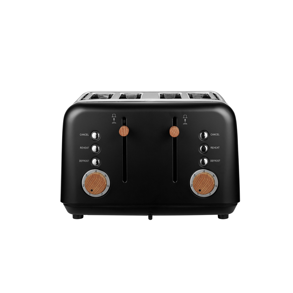 Boden Stark Anson Collection 4 Slice Stainless Steel Toaster - Black - Image 2