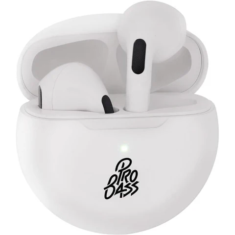 Pro Bass Future Series True Wireless Earphones with Charging Case - White