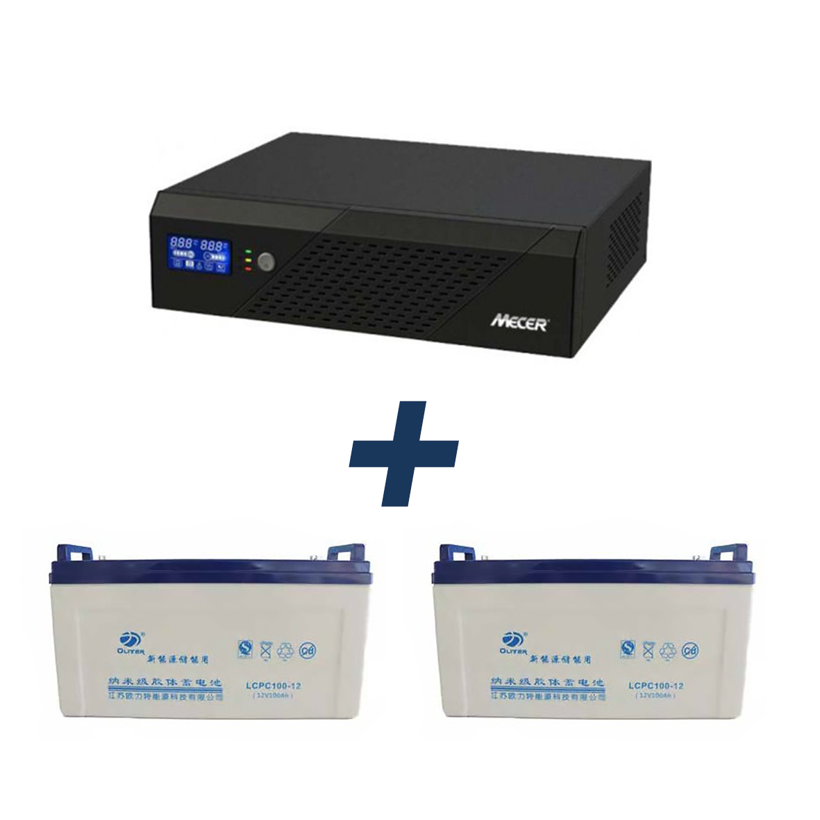 Mecer 2400VA Inverter And 2x olite AGM 100ah Battery KIT
