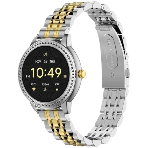 Volkano Ayla Collection Round Smartwatch With 2 Colour Metal link Strap