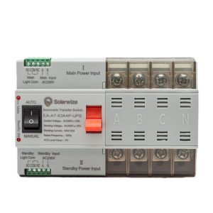 SOLARWIZE ATS AUTO CHANGEOVER TRANSFER SWITCH THREE PHASE 4P 63A UPS FOR SOLAR AND GENERATORS