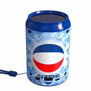 DV-16 Pepsi Can Design 5W Solar Portable Outdoor Wireless FM Radio Blue Tooth AUX TF USB Party RGB Speaker With Flashlight
