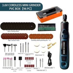3.6V Cordless Mini Grinder Kit USB Rechargeable 3-Speed Engraving Tool